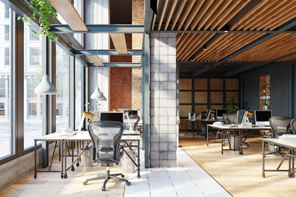 Modern commercial office space cleaned by Care & Clean